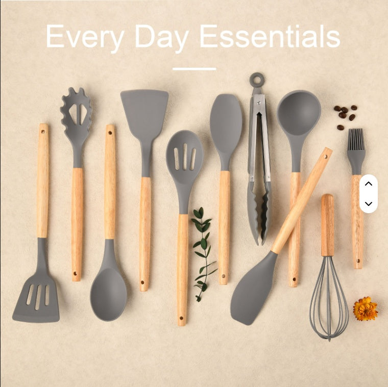 Silicon 12 Pcs Heat Resistant cooking utensils